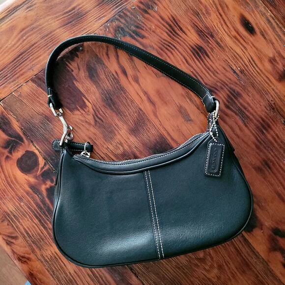 Vtg Y2K Mini Demi Hampton Coach Bag Black Small Leather Purse K28-7593 - Picture 3 of 9